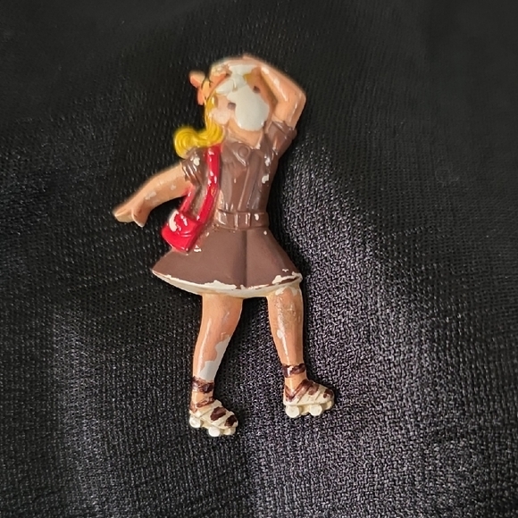 Girl Scouts Jewelry - Charming Brown and Red Girl Brooch